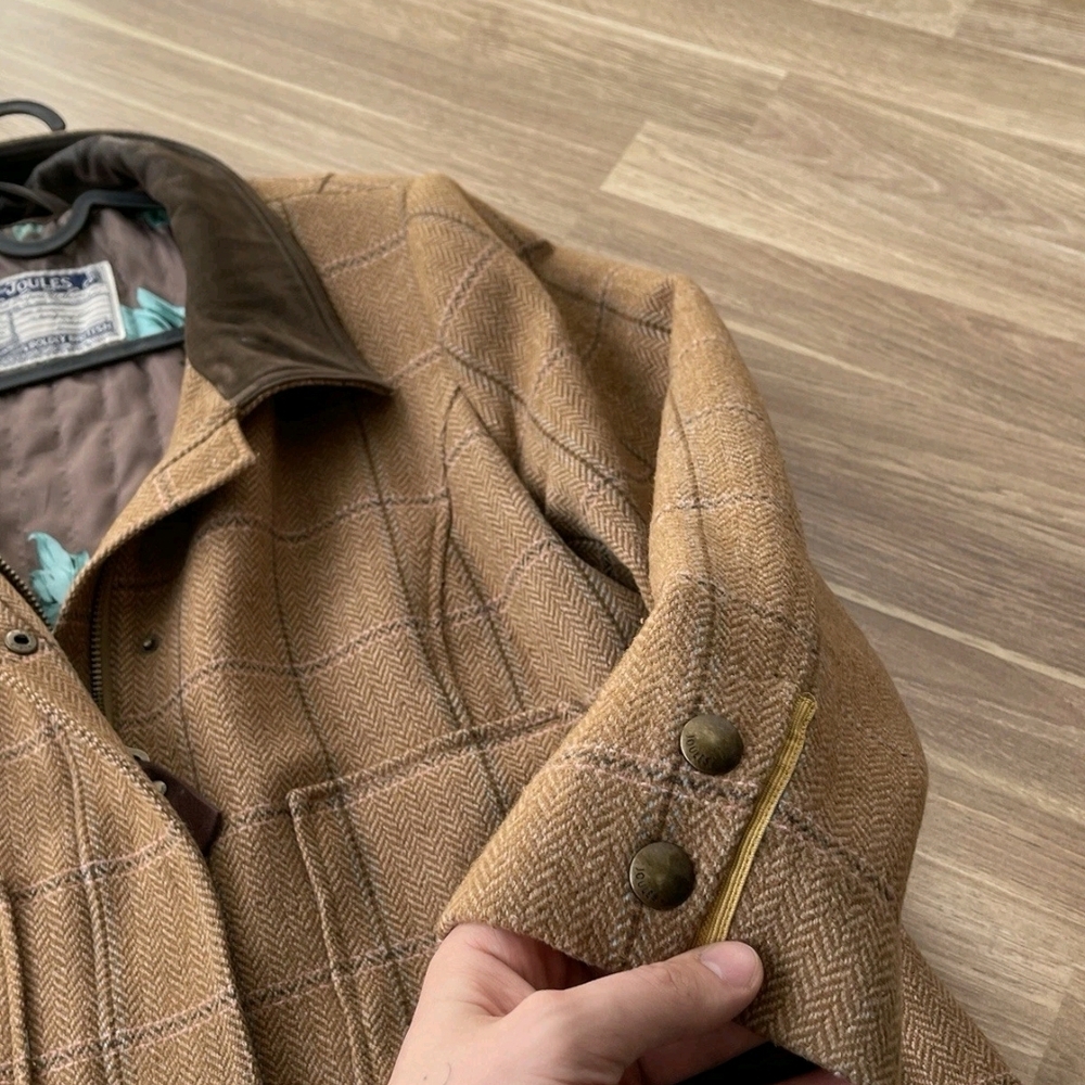 JOULES Women's Fieldcoat Tweed Country Jacket in Harkworth Tweed, Size UK 20 - Picture 6 of 12